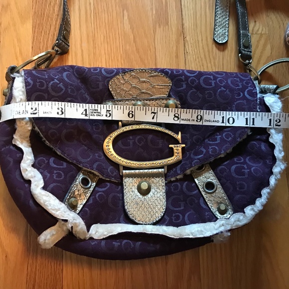 Guess Royal Purple Purse - long adjustable strap - Picture 7 of 8